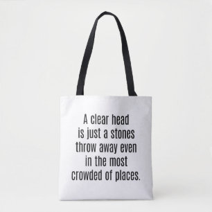 A Clear Head Shoulder Tote Bag
