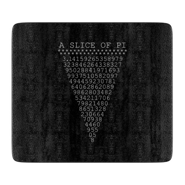 A Clever Slice of Pi Cutting Board (Front)