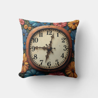 a clock pillow cushion