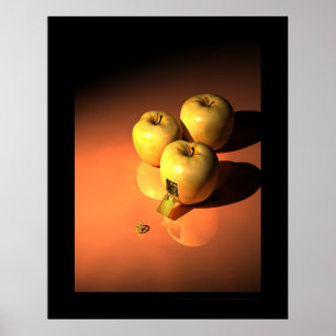 A clockwork apple -  Golden mécanique Poster
