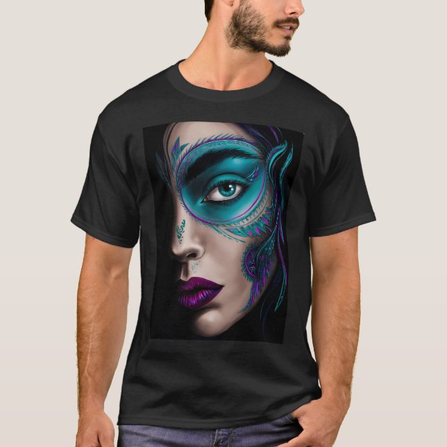 A close-up of a face T-Shirt (Front)