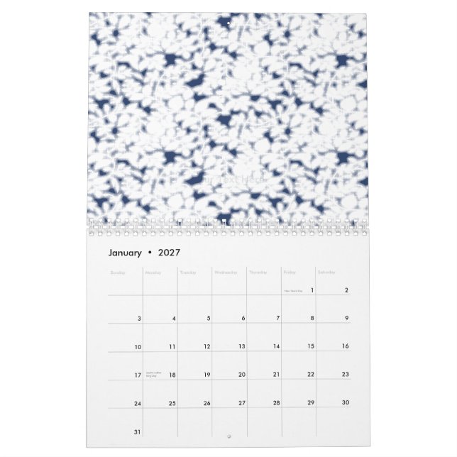 A close-up of a hydrangea showcases its delicate p calendar (Jan 2027)