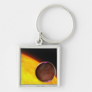 A close-up of an extrasolar planet key ring
