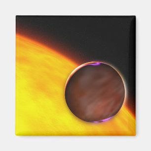 A close-up of an extrasolar planet magnet