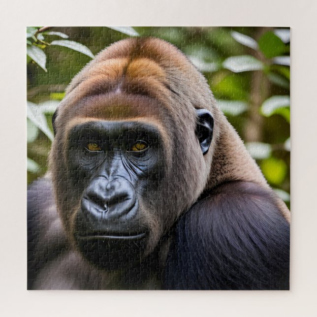 A Close-up Portrait of a Gorilla  Jigsaw Puzzle (Vertical)