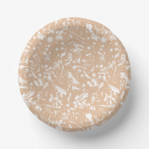 A close-up view of a textured wall featuring patte paper plate