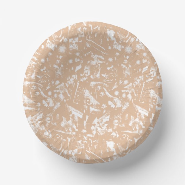 A close-up view of a textured wall featuring patte paper plate (Front)