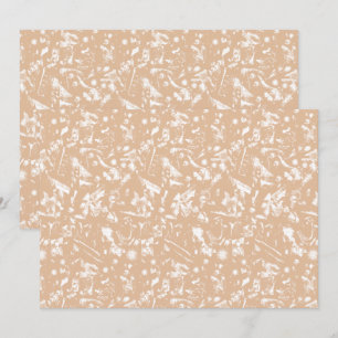 A close-up view of a textured wall featuring patte thank you card