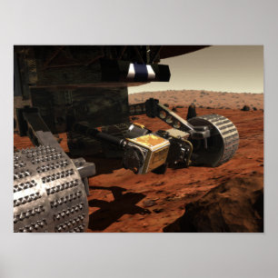 A close-up view of the arm on NASA's Mars Poster
