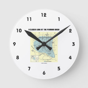 A Closer Look At The Permian Basin (Map) Round Clock