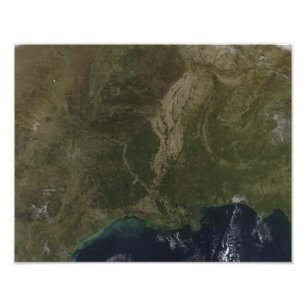 A cloud-free view of the southern United States Photo Print