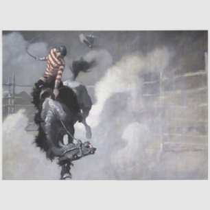 “A Cloud of Dust” Western Art by NC Wyeth Tissue Paper