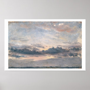 A Cloud Study, Sunset, c.1821 (oil on paper on mil Poster