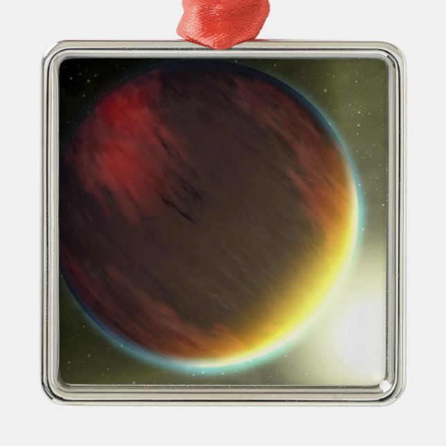 A cloudy Jupiter-like planet that orbits Metal Ornament (Front)