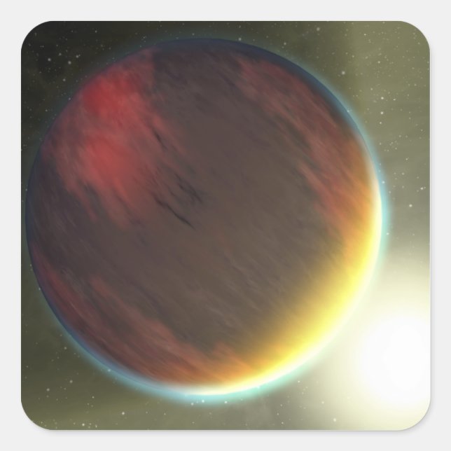 A cloudy Jupiter-like planet that orbits Square Sticker (Front)