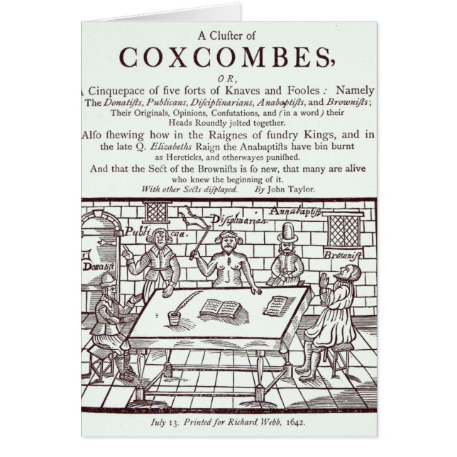 A Cluster of Coxcombes' by John Taylor (Front)