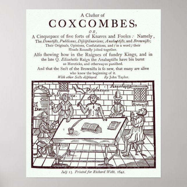 A Cluster of Coxcombes' by John Taylor Poster (Front)