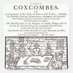 A Cluster of Coxcombes' by John Taylor Square Sticker