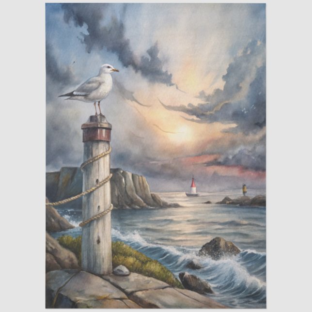 A Coastal Series Design 28 Tissue Paper (Front)