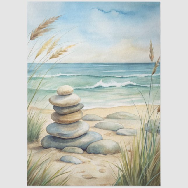 A Coastal Series Design 58 Tissue Paper (Front)