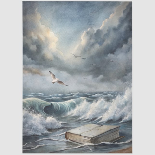 A Coastal Series Design 65 Tissue Paper (Front)