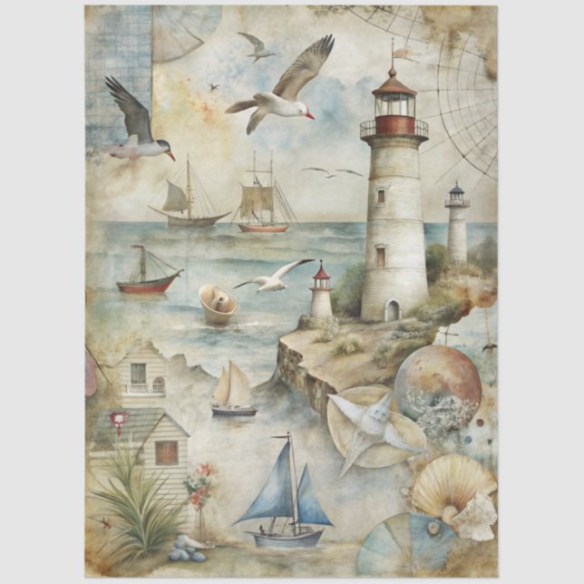 A Coastal Series Design 85 Tissue Paper (Front)
