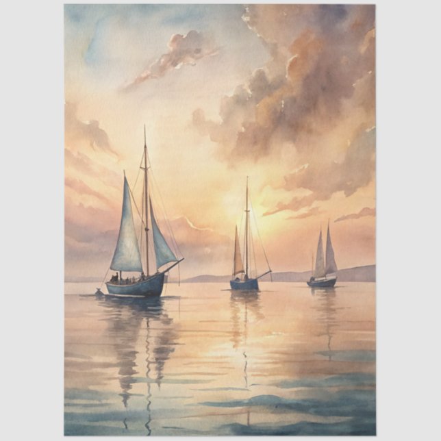 A Coastal Series Design 86 Tissue Paper (Front)