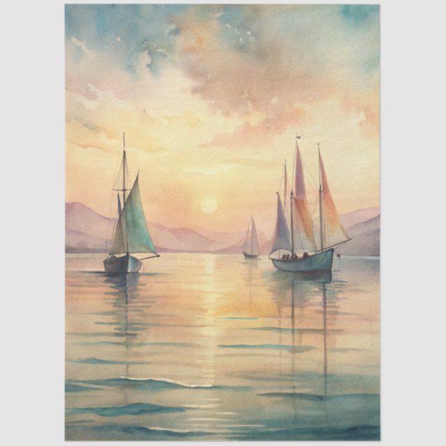 A Coastal Series Design 87 Tissue Paper (Front)