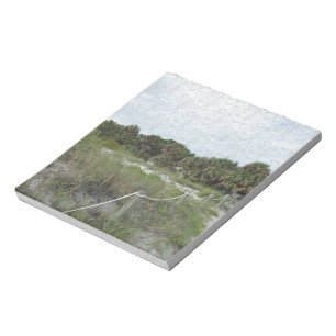 A Coastal Trail in Blue Spruce Texture Notepad