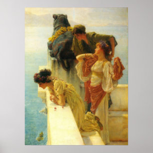 A Coign Of Vantage by Alma Tadema, Vintage Art Poster