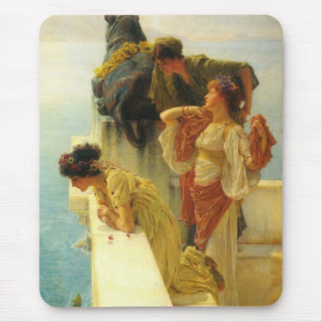A Coign Of Vantage by Sir Lawrence Alma-Tadema Mouse Pad (Front)