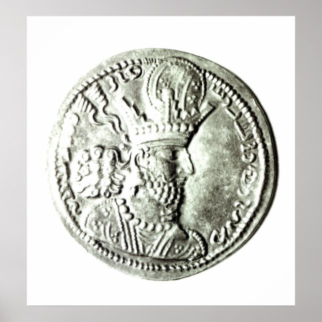 A coin depicting profile of Shapur II, Poster (Front)