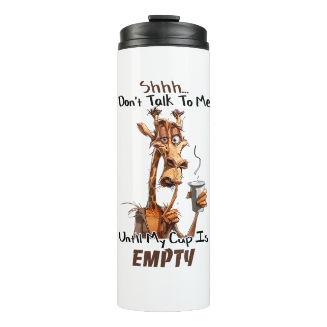 A Cold Giraffe With A Cup Of Coffee  (Front)