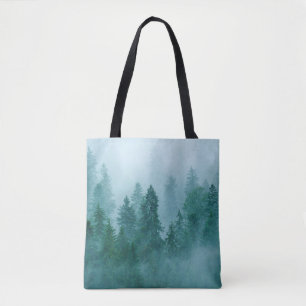 A cold morning in the Ceahlau National Park, Roman Tote Bag