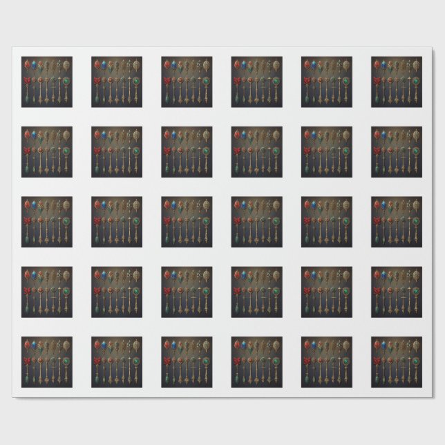 A Collection of Ancient Darts Wrapping Paper (Flat)