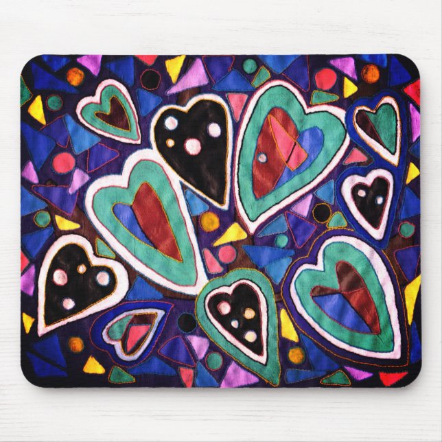 A collection of hearts mouse pad (Front)