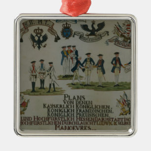 A collection of maneouvre plans metal ornament
