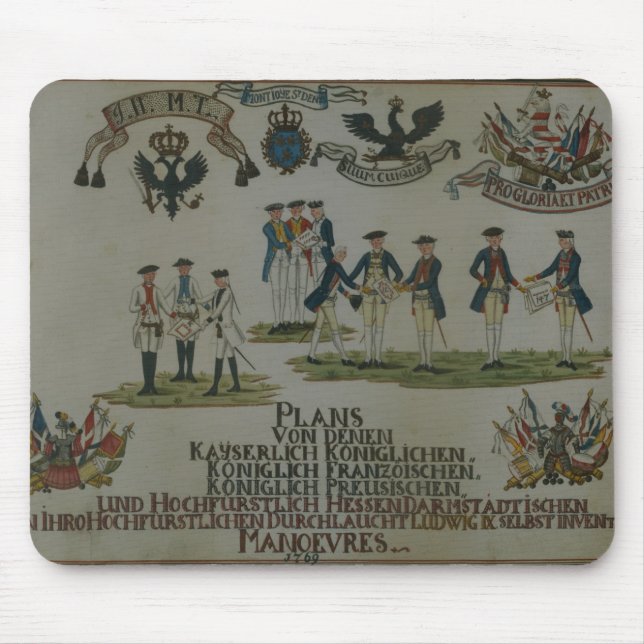 A collection of maneouvre plans mouse pad (Front)
