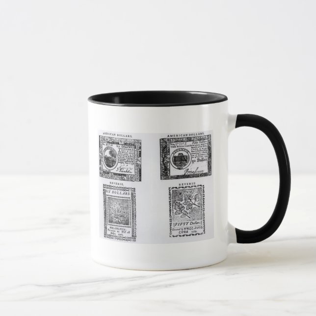 A colonial six dollar bill mug (Right)