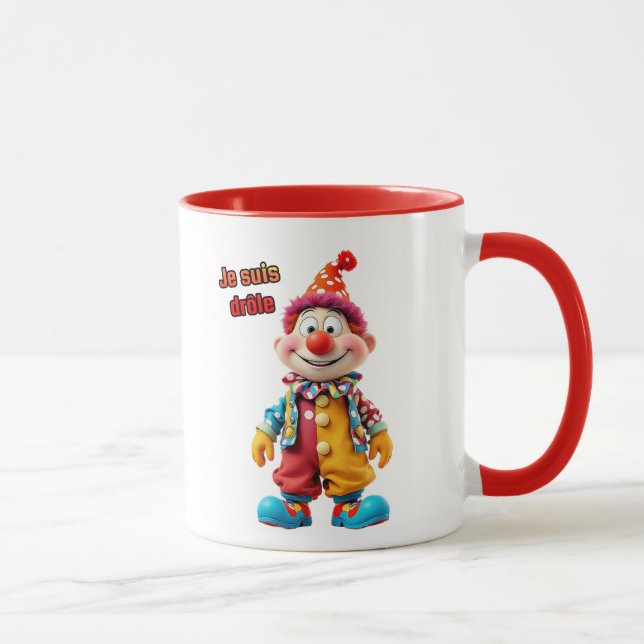 A colorful clown thinks he's funny. mug (Right)