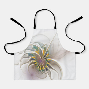 A colorful fractal ornament. Abstract Flower art Apron