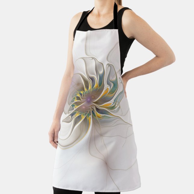 A colorful fractal ornament. Abstract Flower art Apron (Insitu)