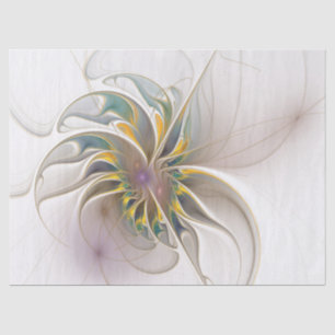 A colorful fractal ornament. Abstract Flower art Tissue Paper