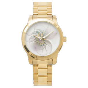 A colorful fractal ornament. Abstract Flower art Watch