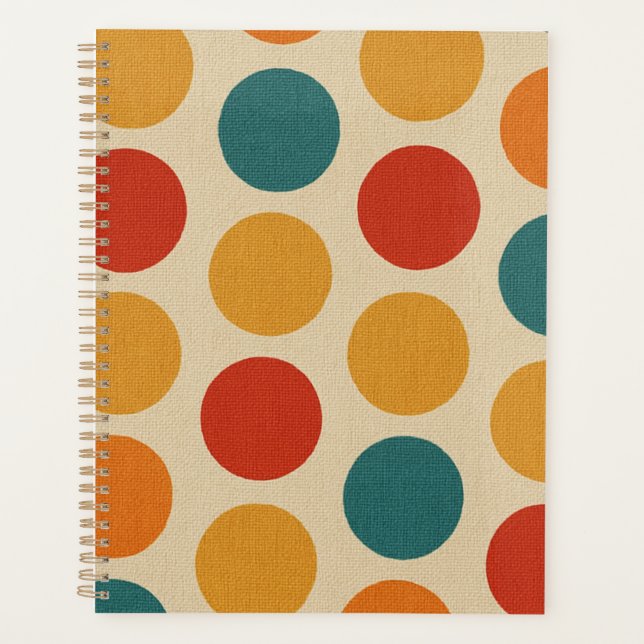 A colorful linen design ball planner (Front)