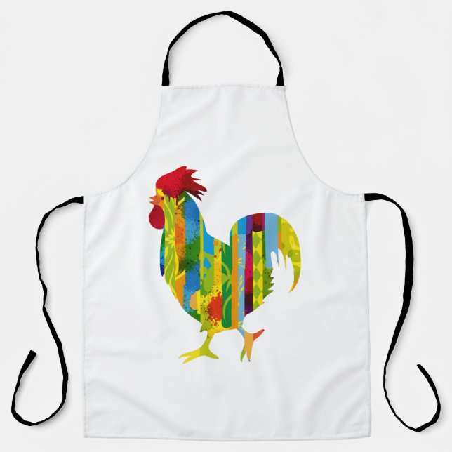 A colorful rooster apron (Front)