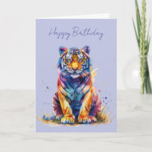A Colorful Tiger Artwork Card