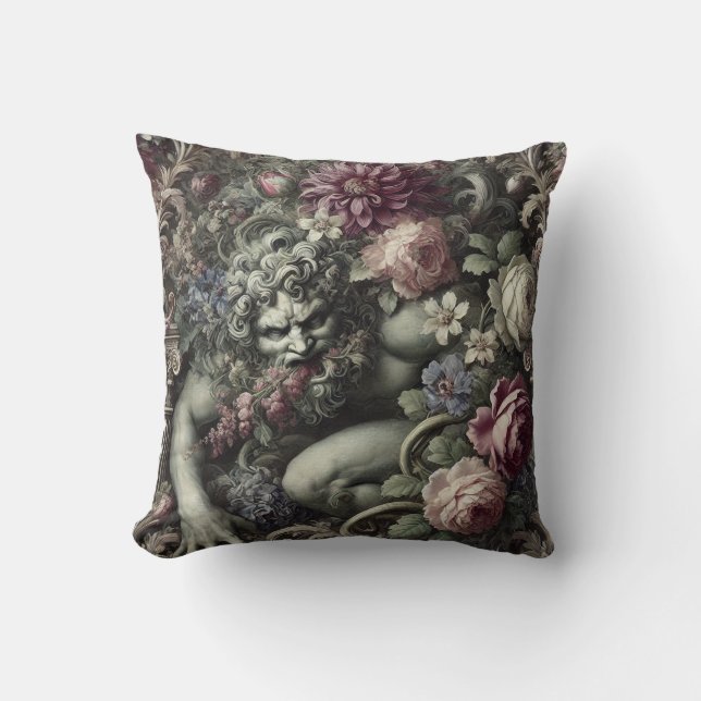 🎭 A Colossal Comedy – Gothic Victorian Cushion (Front)