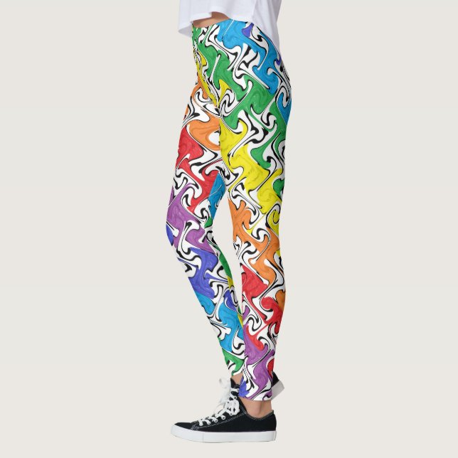 A Colourful Abstract Leggings (Left)