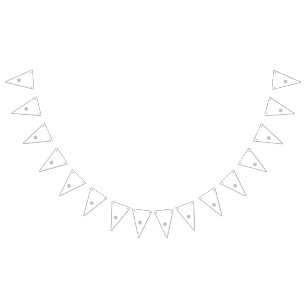 A colourful and intricate floral design featuring bunting